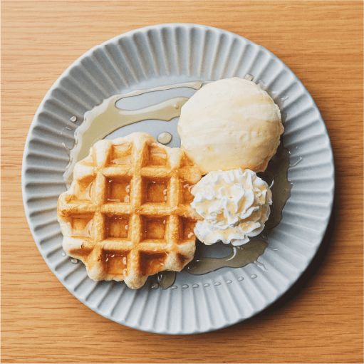 晴レのワッフルのハニーバニラプレート