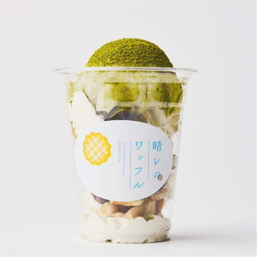 晴レのワッフルのアイスワッフルパフェ抹茶大福